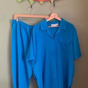 Vintage Plus Size Blue Set